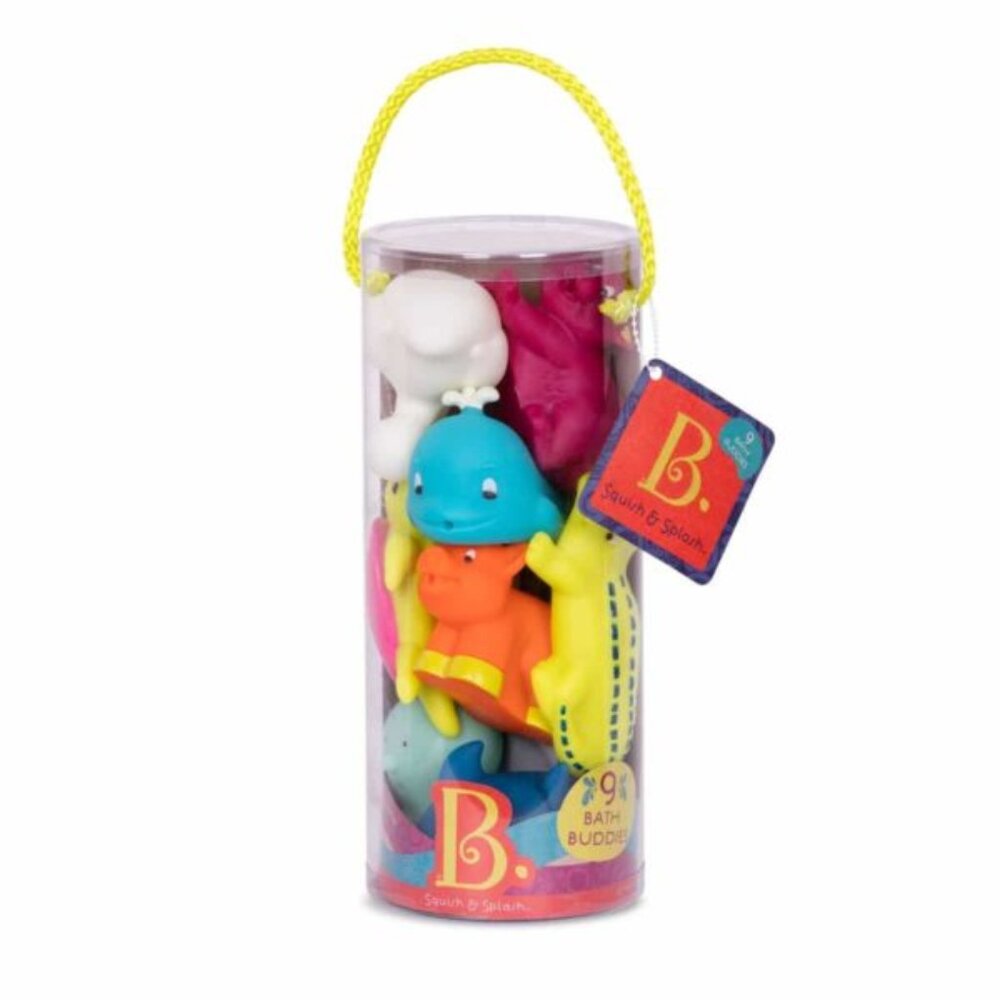 B. toys – Animal Bath Squirts – 9 Water Squirts For Baby 10 months New Sealed